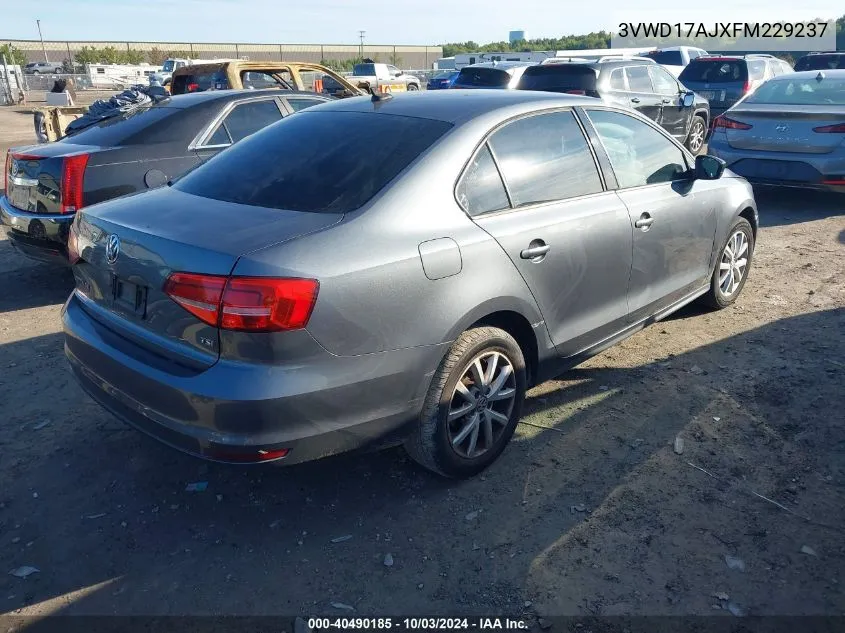 2015 Volkswagen Jetta 1.8T Se VIN: 3VWD17AJXFM229237 Lot: 40490185