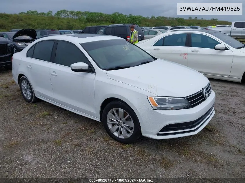 2015 Volkswagen Jetta 2.0L Tdi Se VIN: 3VWLA7AJ7FM419525 Lot: 40526778