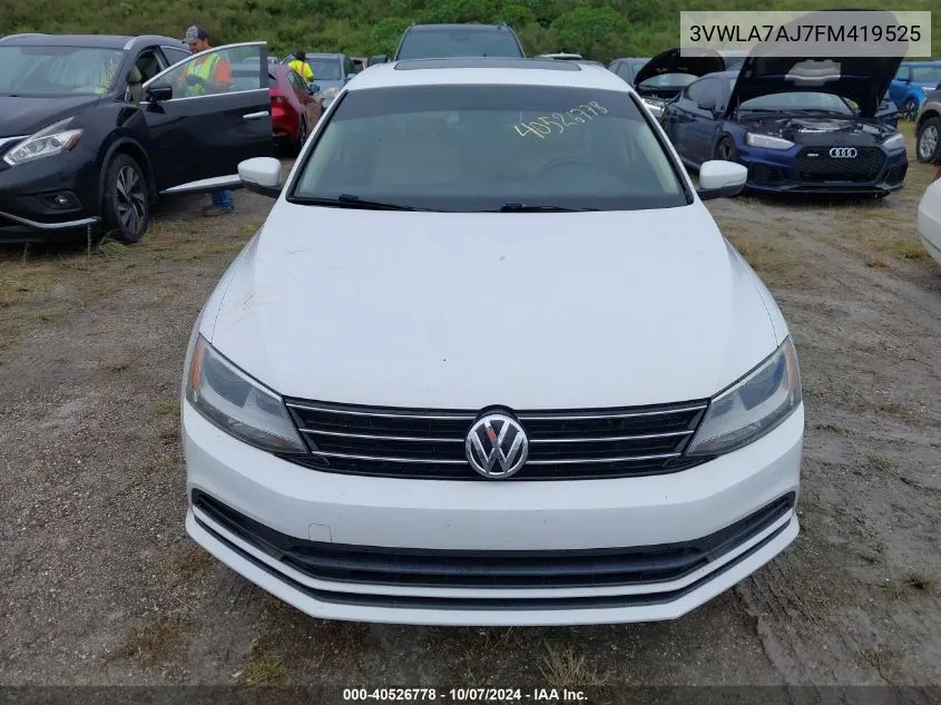 3VWLA7AJ7FM419525 2015 Volkswagen Jetta 2.0L Tdi Se