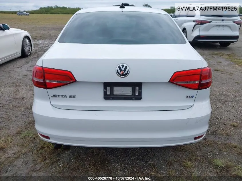 3VWLA7AJ7FM419525 2015 Volkswagen Jetta 2.0L Tdi Se