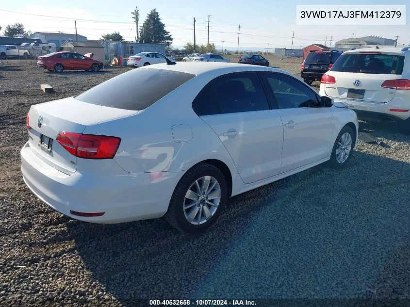 3VWD17AJ3FM412379 2015 Volkswagen Jetta 1.8T Se