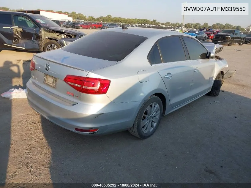 2015 Volkswagen Jetta Se VIN: 3VWD07AJ1FM339550 Lot: 40535292