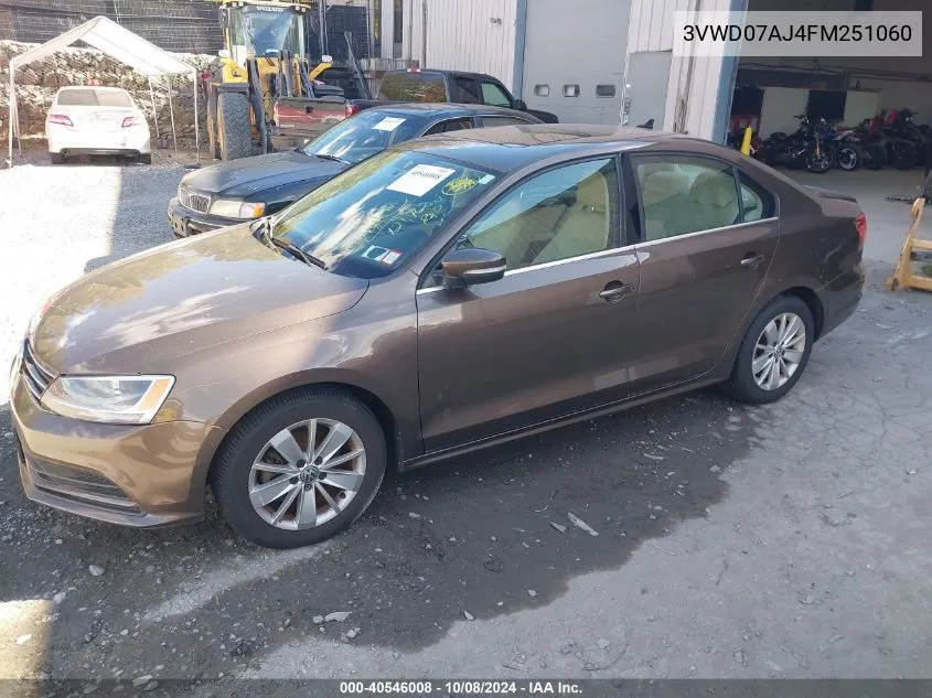 3VWD07AJ4FM251060 2015 Volkswagen Jetta 1.8T Se