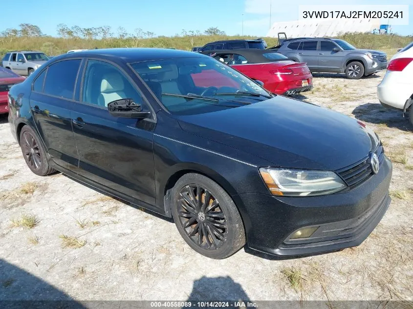 2015 Volkswagen Jetta 1.8T Sport VIN: 3VWD17AJ2FM205241 Lot: 40558089