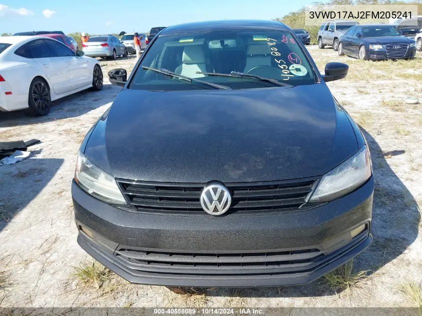 2015 Volkswagen Jetta 1.8T Sport VIN: 3VWD17AJ2FM205241 Lot: 40558089