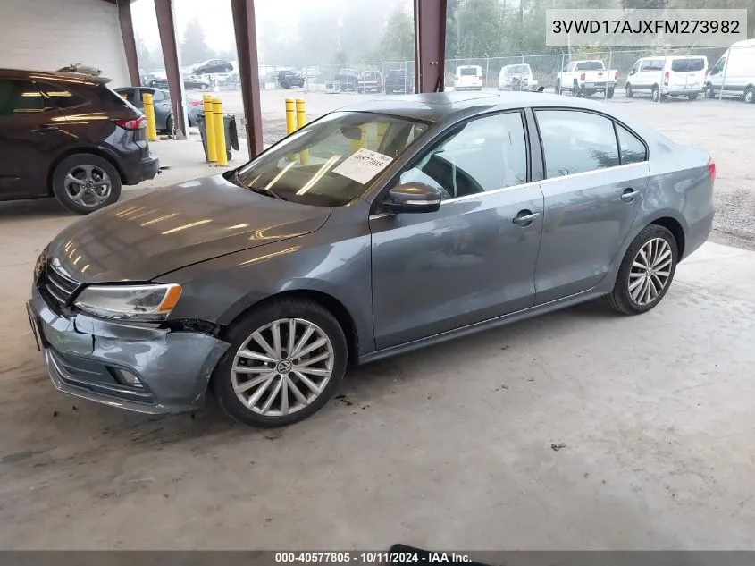 2015 Volkswagen Jetta 1.8T Se VIN: 3VWD17AJXFM273982 Lot: 40577805