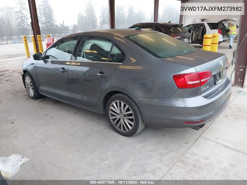 2015 Volkswagen Jetta 1.8T Se VIN: 3VWD17AJXFM273982 Lot: 40577805