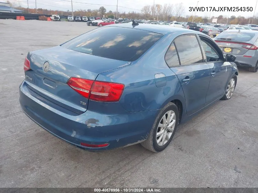 2015 Volkswagen Jetta 1.8T Se VIN: 3VWD17AJXFM254350 Lot: 40578956