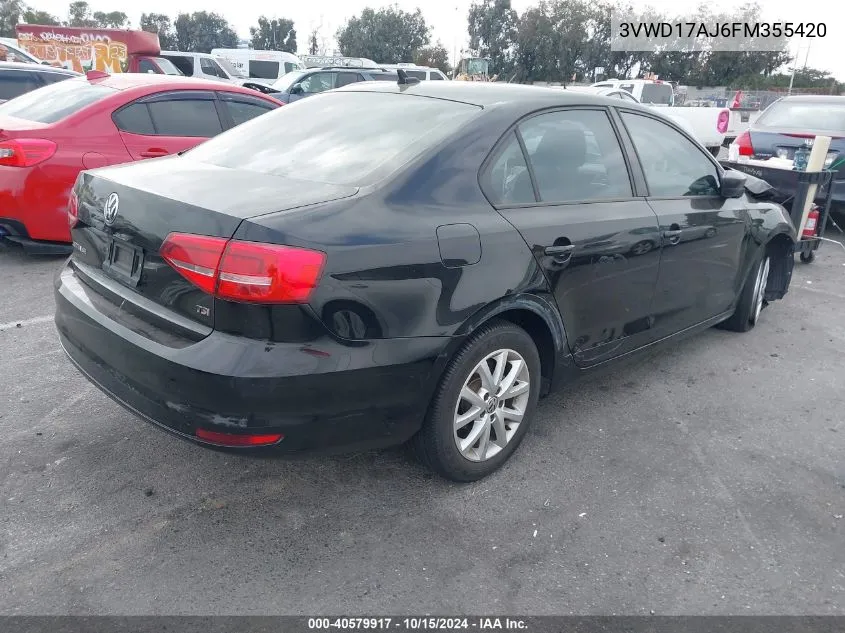 2015 Volkswagen Jetta 1.8T Se VIN: 3VWD17AJ6FM355420 Lot: 40579917