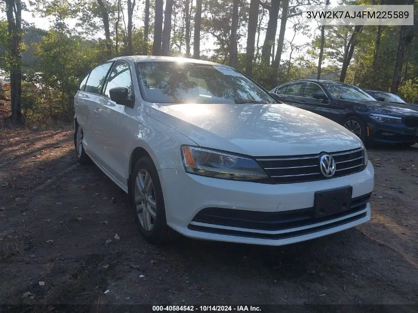 2015 Volkswagen Jetta S VIN: 3VW2K7AJ4FM225589 Lot: 40584542