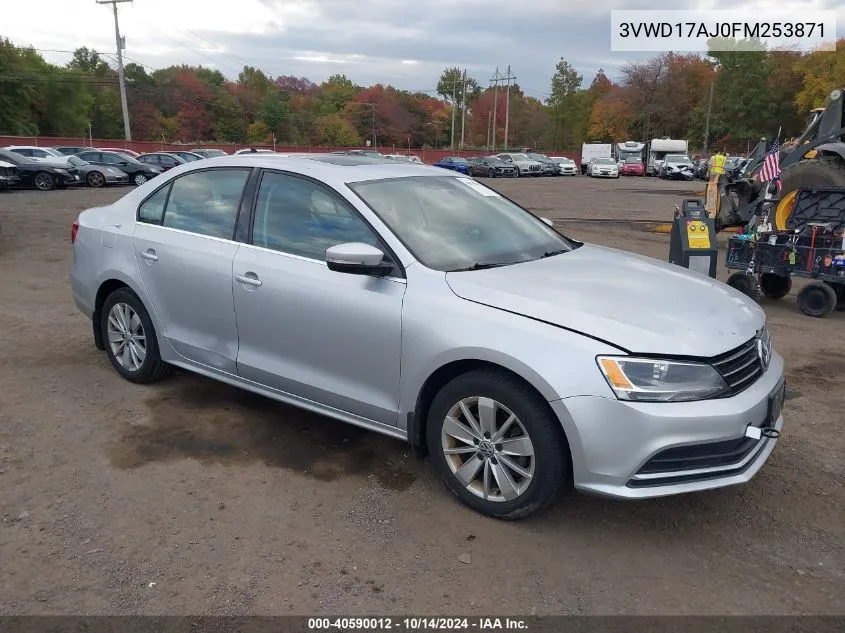 2015 Volkswagen Jetta 1.8T Se VIN: 3VWD17AJ0FM253871 Lot: 40590012