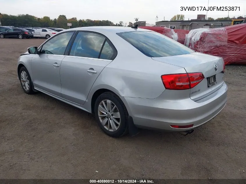 2015 Volkswagen Jetta 1.8T Se VIN: 3VWD17AJ0FM253871 Lot: 40590012