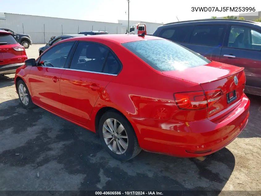 2015 Volkswagen Jetta 1.8T Se VIN: 3VWD07AJ5FM253996 Lot: 40606586