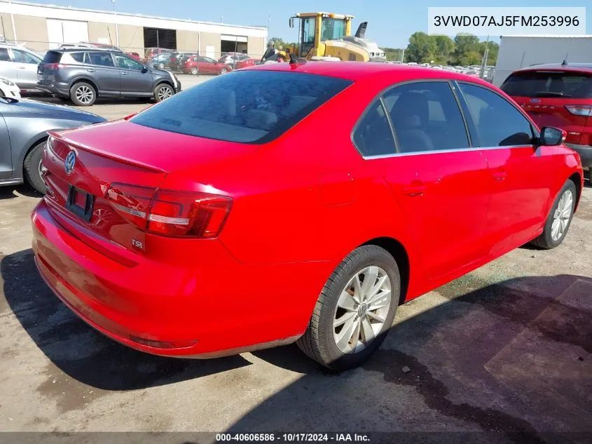 2015 Volkswagen Jetta 1.8T Se VIN: 3VWD07AJ5FM253996 Lot: 40606586