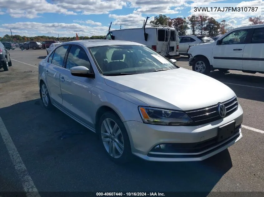 2015 Volkswagen Jetta 1.8T Sel VIN: 3VWL17AJ7FM310787 Lot: 40607440