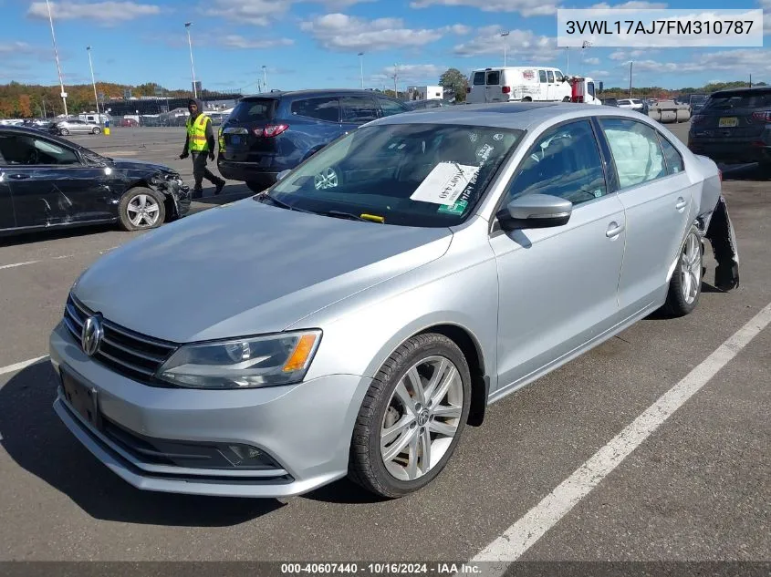 2015 Volkswagen Jetta 1.8T Sel VIN: 3VWL17AJ7FM310787 Lot: 40607440