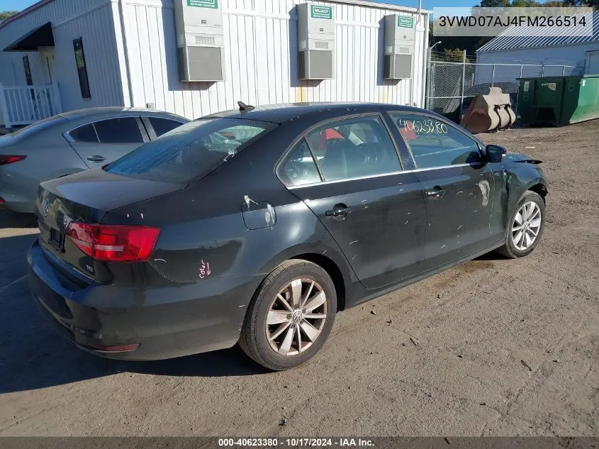 2015 Volkswagen Jetta Se VIN: 3VWD07AJ4FM266514 Lot: 40623380