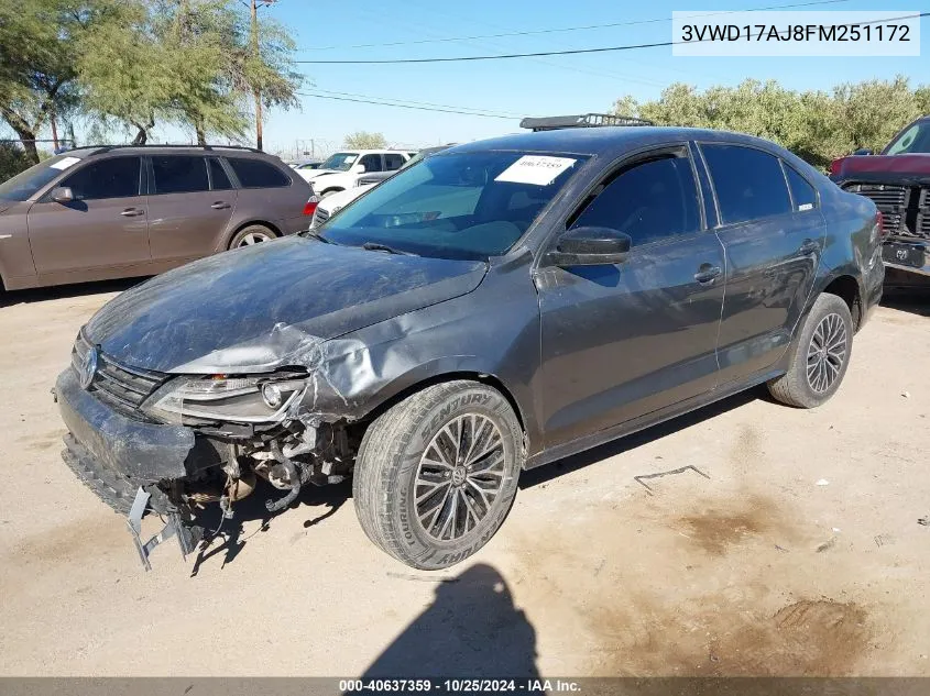 2015 Volkswagen Jetta 1.8T Se VIN: 3VWD17AJ8FM251172 Lot: 40637359