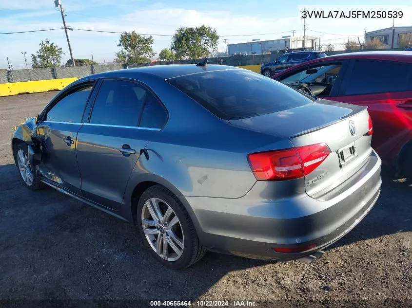 2015 Volkswagen Jetta 2.0L Tdi Sel VIN: 3VWLA7AJ5FM250539 Lot: 40655464