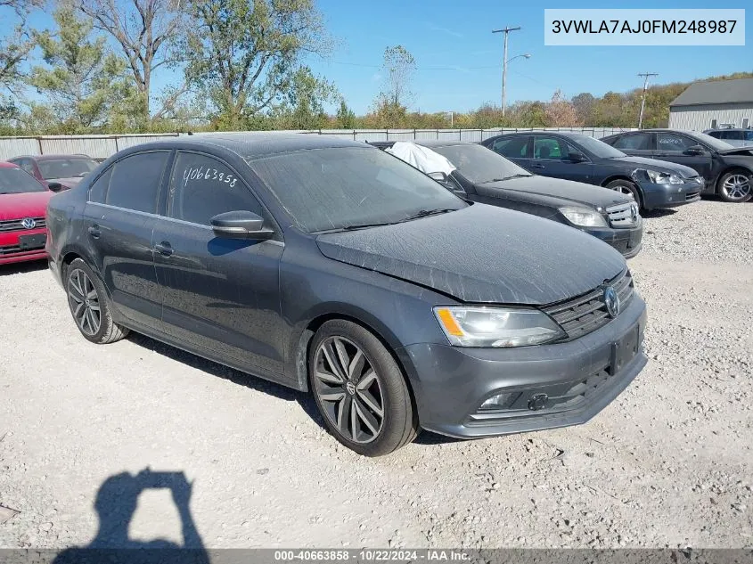 2015 Volkswagen Jetta 2.0L Tdi Sel VIN: 3VWLA7AJ0FM248987 Lot: 40663858