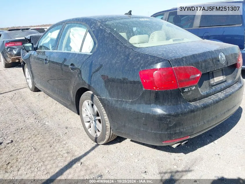 2015 Volkswagen Jetta 1.8T Se VIN: 3VWD17AJ5FM251307 Lot: 40696624