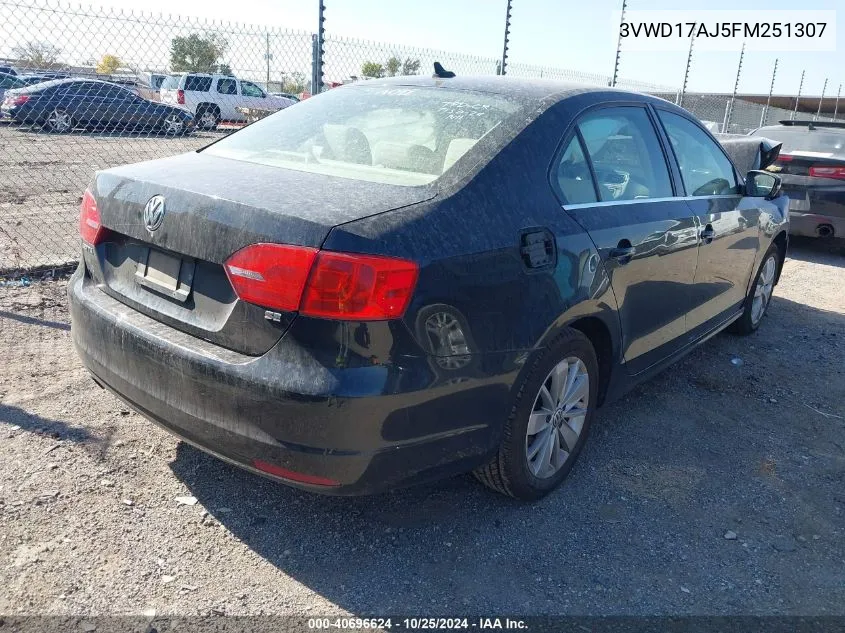 2015 Volkswagen Jetta 1.8T Se VIN: 3VWD17AJ5FM251307 Lot: 40696624