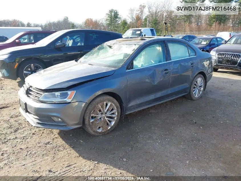 2015 Volkswagen Jetta 1.8T Se VIN: 3VWD17AJ8FM216468 Lot: 40697754