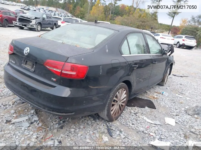 2015 Volkswagen Jetta 1.8T Se VIN: 3VWD07AJ7FM217050 Lot: 40698811