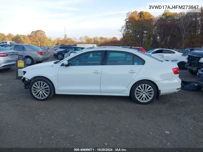 2015 Volkswagen Jetta 1.8T Se VIN: 3VWD17AJ4FM273847 Lot: 40699071