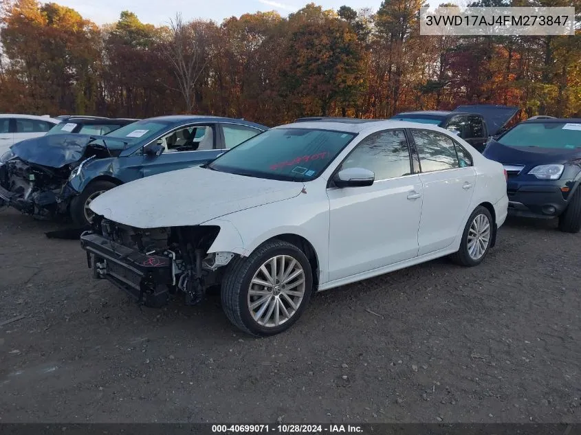 2015 Volkswagen Jetta 1.8T Se VIN: 3VWD17AJ4FM273847 Lot: 40699071