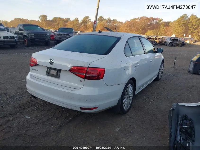 2015 Volkswagen Jetta 1.8T Se VIN: 3VWD17AJ4FM273847 Lot: 40699071