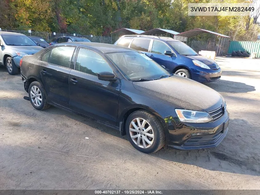 2015 Volkswagen Jetta 1.8T Se VIN: 3VWD17AJ4FM282449 Lot: 40702137