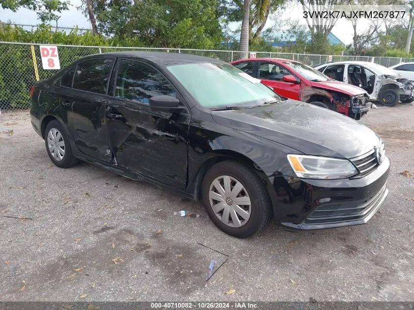 2015 Volkswagen Jetta 2.0L S VIN: 3VW2K7AJXFM267877 Lot: 40710082