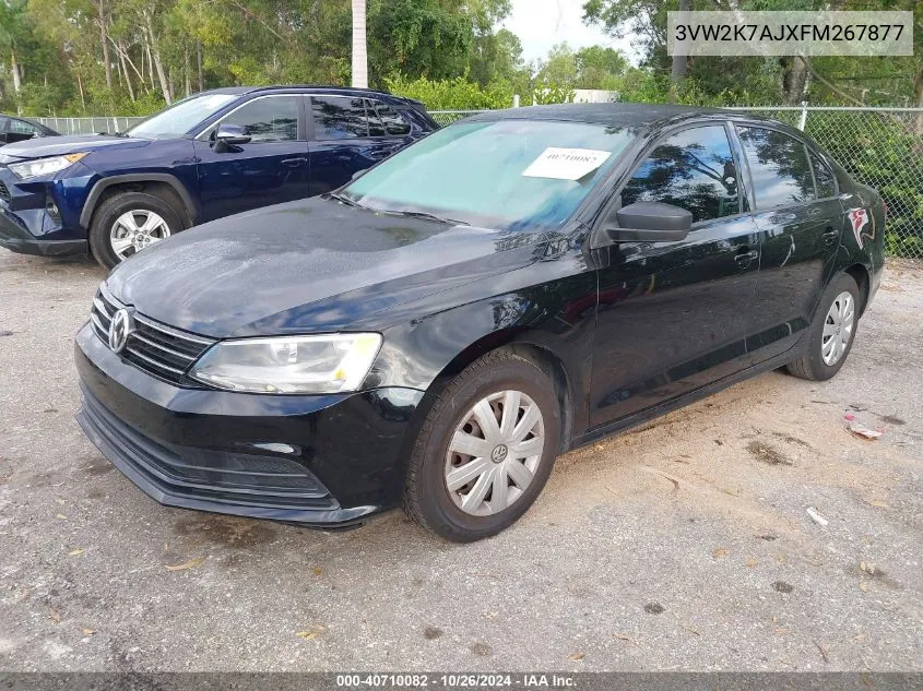 2015 Volkswagen Jetta 2.0L S VIN: 3VW2K7AJXFM267877 Lot: 40710082