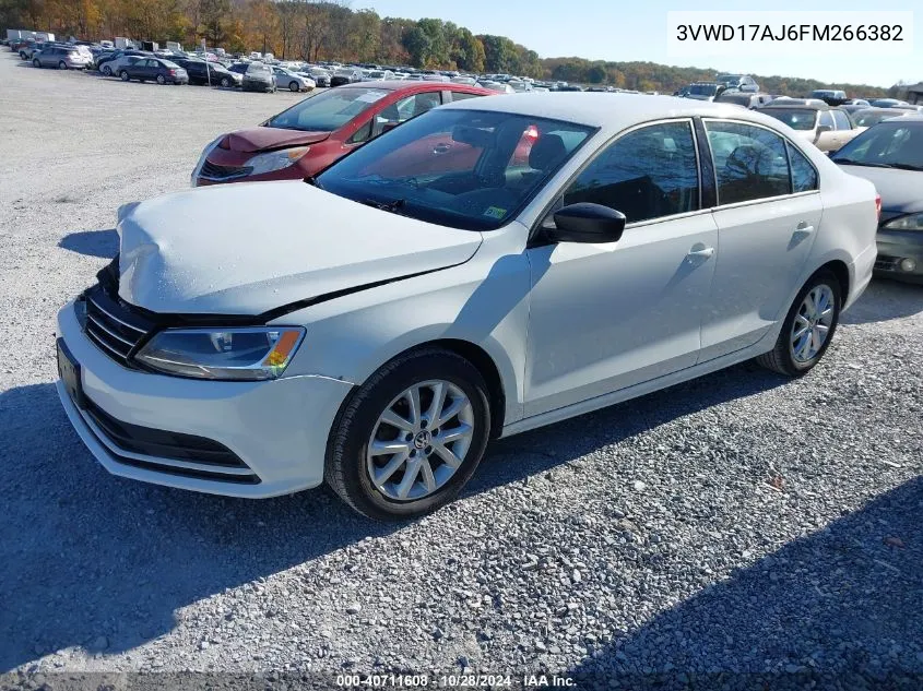 2015 Volkswagen Jetta 1.8T Se VIN: 3VWD17AJ6FM266382 Lot: 40711608