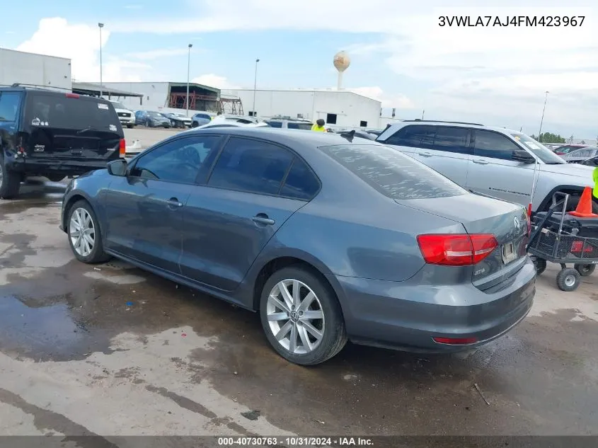 2015 Volkswagen Jetta Tdi VIN: 3VWLA7AJ4FM423967 Lot: 40730763