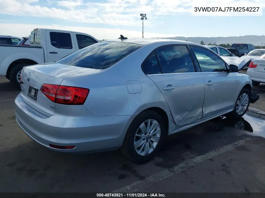 2015 Volkswagen Jetta 1.8T Se VIN: 3VWD07AJ7FM254227 Lot: 40743921