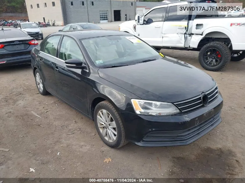 2015 Volkswagen Jetta 1.8T Se VIN: 3VWD17AJ7FM287306 Lot: 40758476