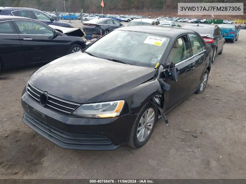 2015 Volkswagen Jetta 1.8T Se VIN: 3VWD17AJ7FM287306 Lot: 40758476