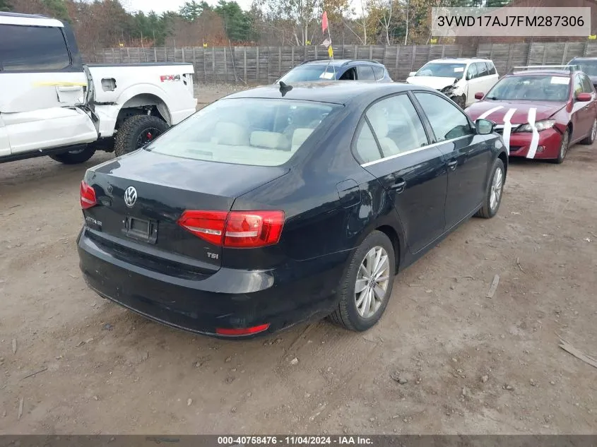 2015 Volkswagen Jetta 1.8T Se VIN: 3VWD17AJ7FM287306 Lot: 40758476