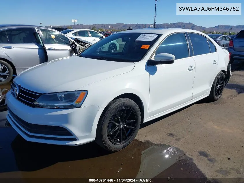 2015 Volkswagen Jetta 2.0L Tdi Se VIN: 3VWLA7AJ6FM346762 Lot: 40761446