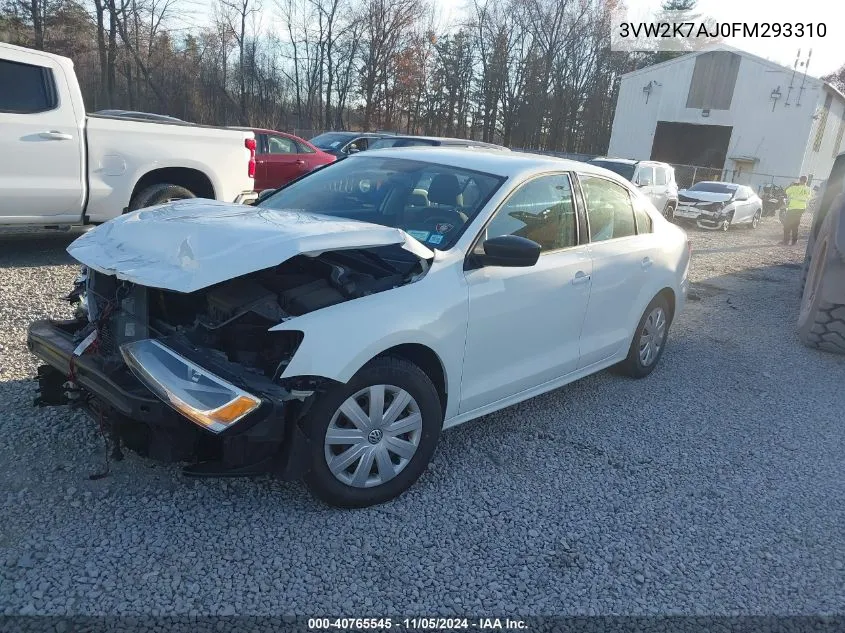 3VW2K7AJ0FM293310 2015 Volkswagen Jetta 2.0L S