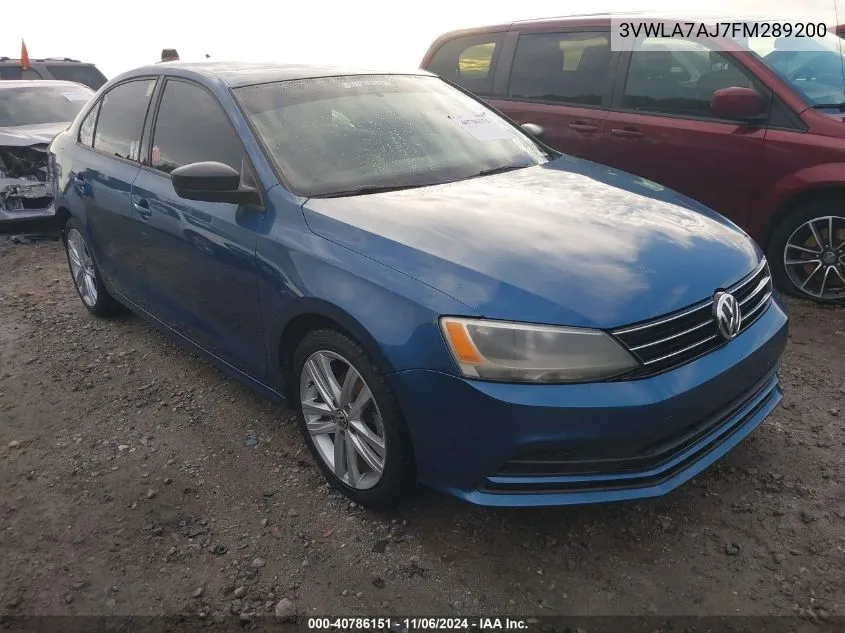 2015 Volkswagen Jetta 2.0L Tdi S VIN: 3VWLA7AJ7FM289200 Lot: 40786151