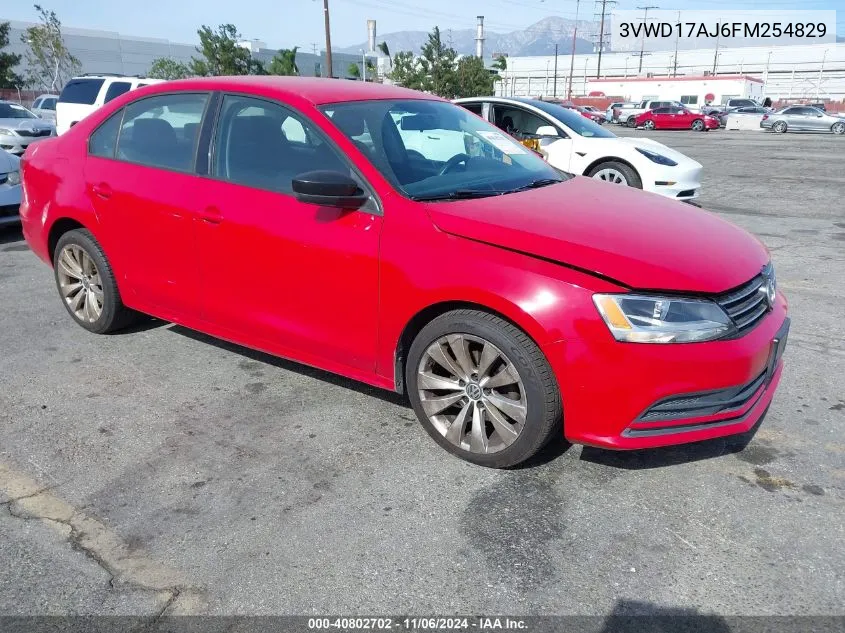 2015 Volkswagen Jetta 1.8T Se VIN: 3VWD17AJ6FM254829 Lot: 40802702