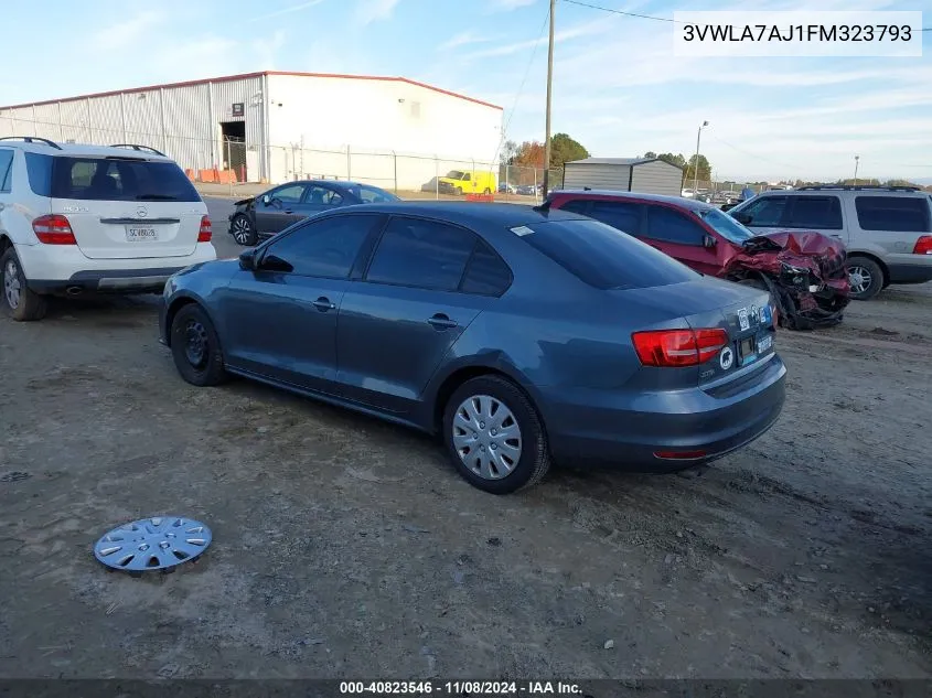 2015 Volkswagen Jetta 2.0L Tdi S VIN: 3VWLA7AJ1FM323793 Lot: 40823546