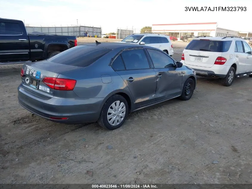 2015 Volkswagen Jetta 2.0L Tdi S VIN: 3VWLA7AJ1FM323793 Lot: 40823546