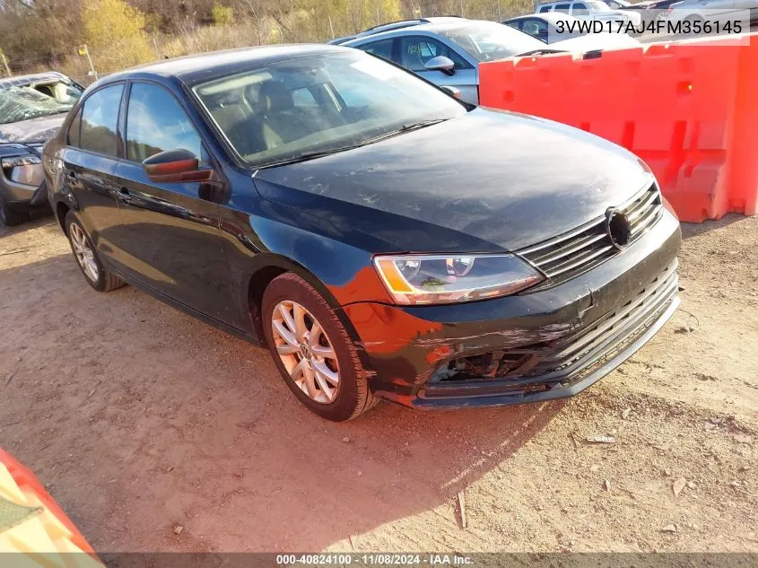 2015 Volkswagen Jetta 1.8T Se VIN: 3VWD17AJ4FM356145 Lot: 40824100