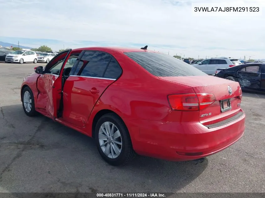 2015 Volkswagen Jetta Tdi VIN: 3VWLA7AJ8FM291523 Lot: 40831771