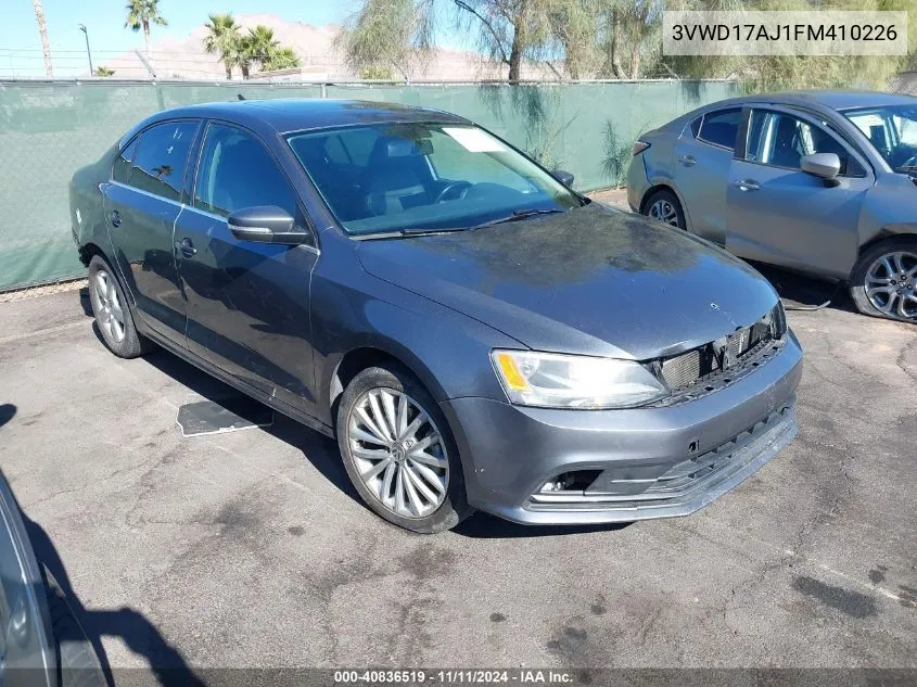 2015 Volkswagen Jetta 1.8T Se VIN: 3VWD17AJ1FM410226 Lot: 40836519