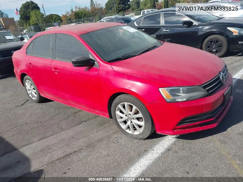 2015 Volkswagen Jetta 1.8T Se VIN: 3VWD17AJXFM333825 Lot: 40836687